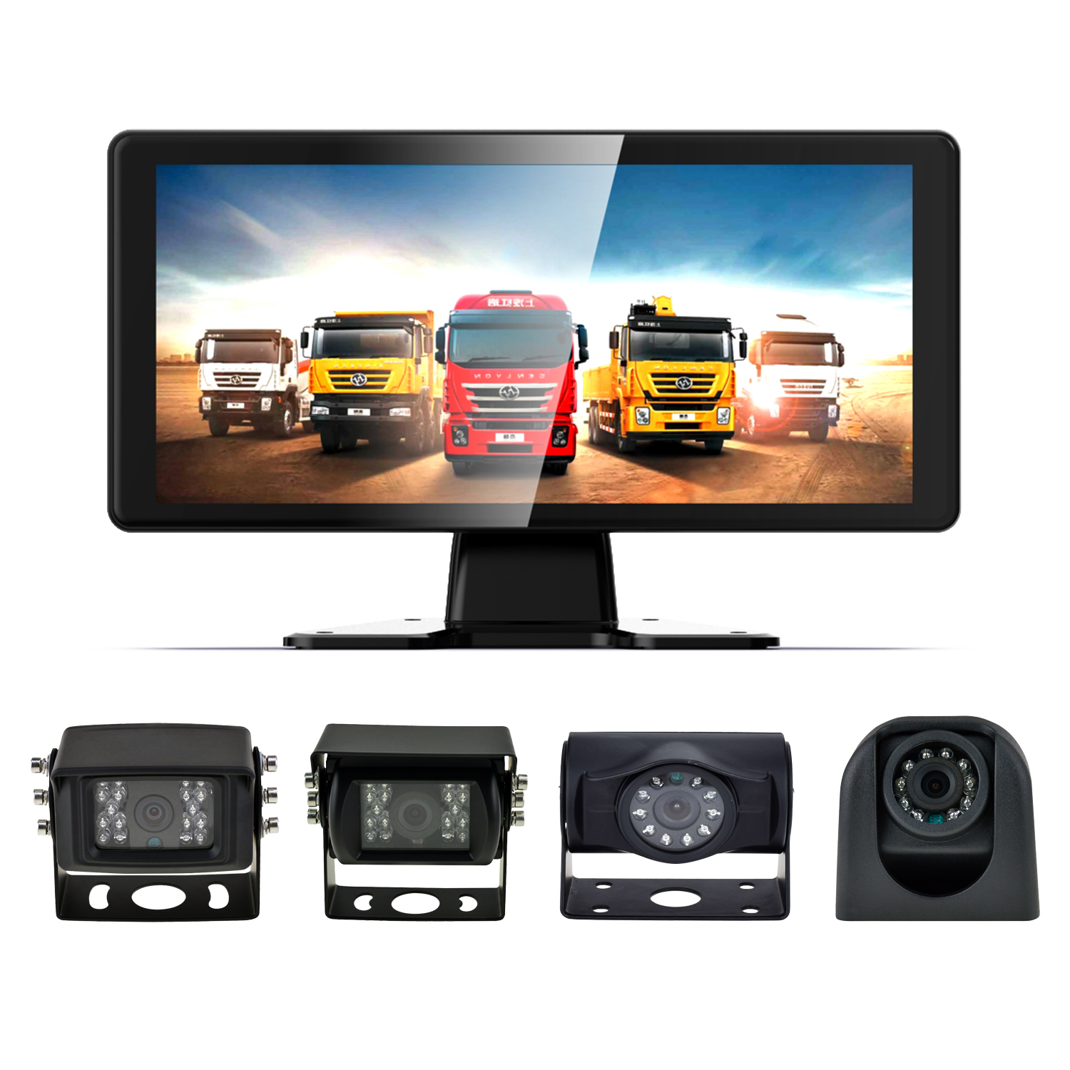 10.36″ 1-4CH BSD AI Touch Screen 4K Night Vision system with Display Monitor Blind Spot Detection DVR VD-4CH1036