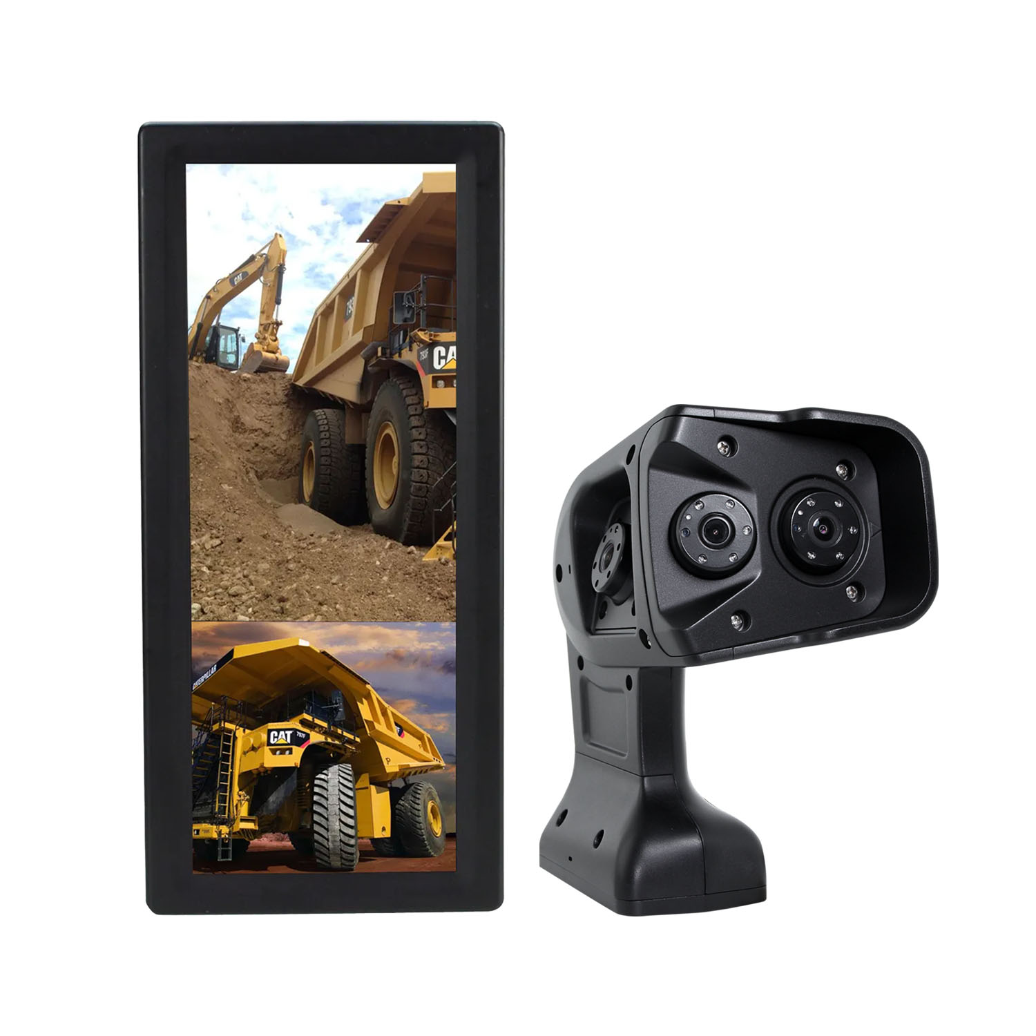 12.3 Inch Truck Blind Spot Display with Digital Side View Mirror Camera and Digital Rear View Mirror, AHD IPS Screen System